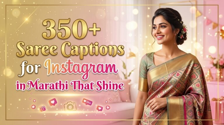 350+ Saree Captions for Instagram in Marathi That Shine