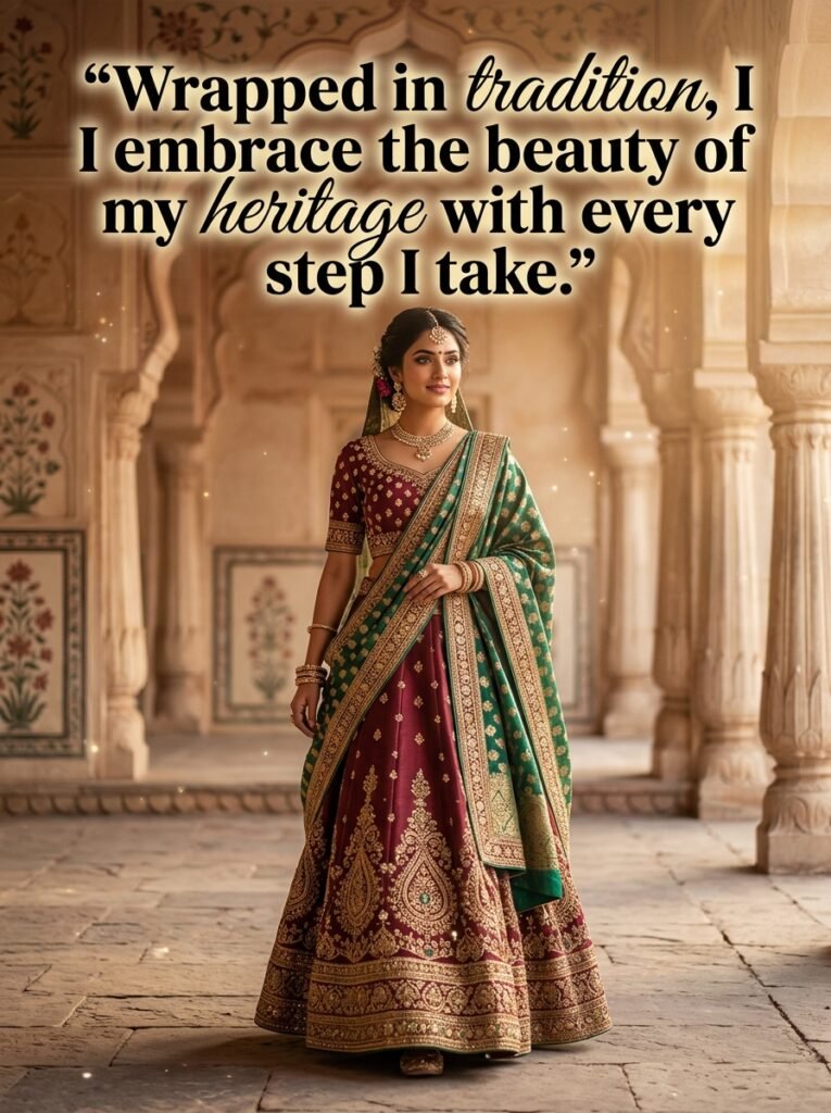 Rapped in traditional dress