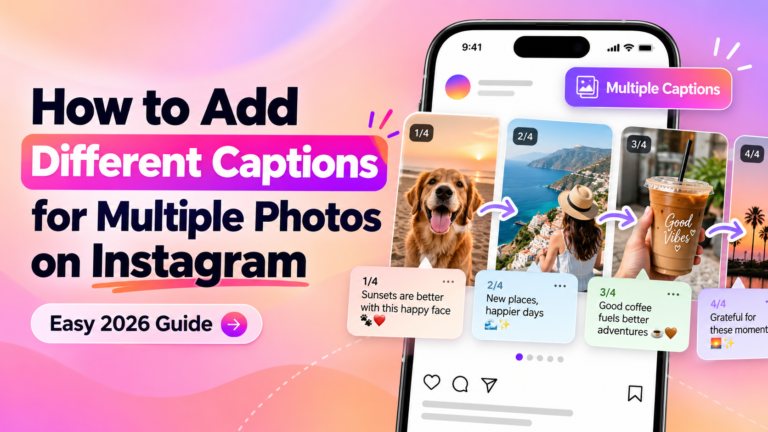 add multiple captions in Instagram post